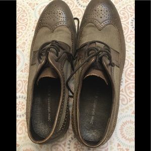 John Varvatos Leather Canvas Oxford Dressy Work